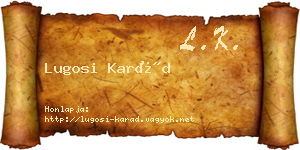 Lugosi Karád névjegykártya